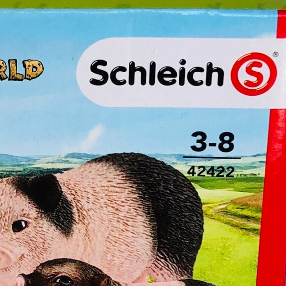 Schleich Pig Mother and Piglets w/Apples Lettuce Farm World Figurine Age 3+ - Picture 12 of 13